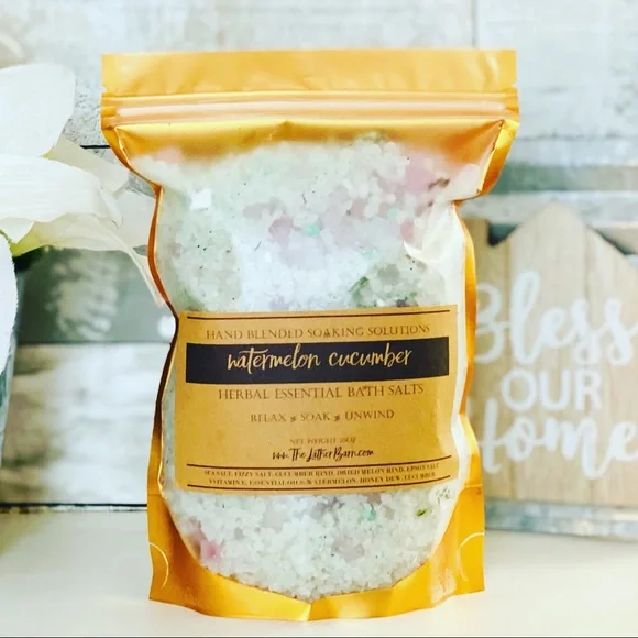 Natural Blend Watermelon Cucumber E-Oil Bath Salt - Picture 1 of 1